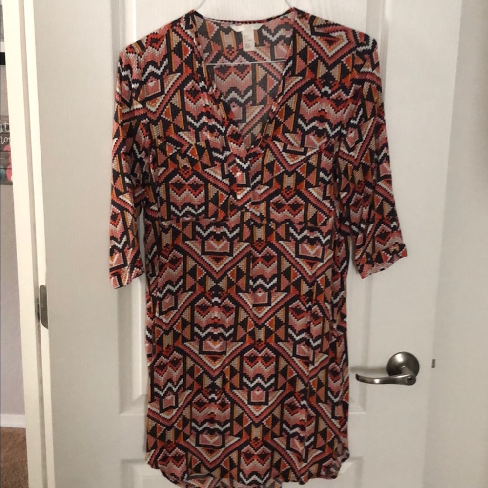H&M 3/4 sleeve Tunic Dress